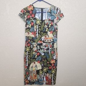 Grace Karin Frida Khalo Retro Wiggle Dress Medium NWT (7428)
